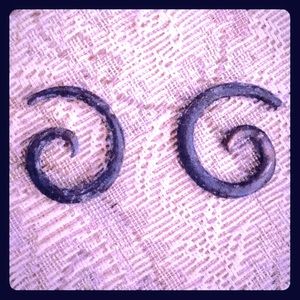 Vtg/ Grng Spiral Earrings, Slightly-Stretched lobe
